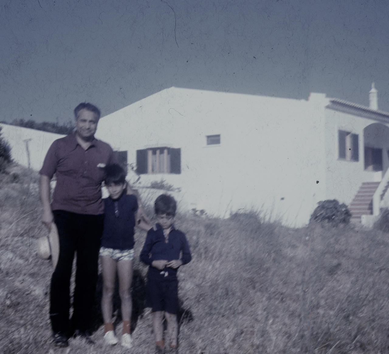 The Gracias family in the vineyard