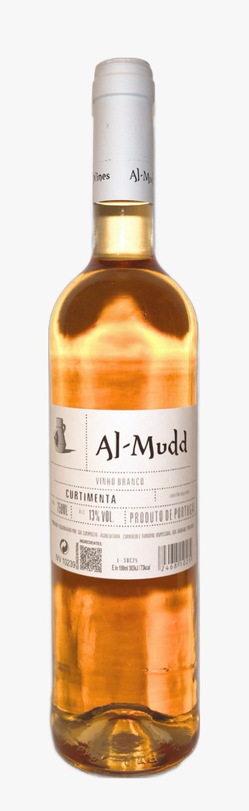 Garrafa de Al-Mudd Curtimenta, vinho branco de curtimenta (orange wine)